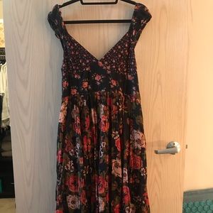 Free People Flowered Maxi Dress